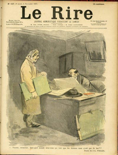 Illustration von Jean-Louis Forain (1852-1931) für das Cover von Le Rire von Jean Louis Forain