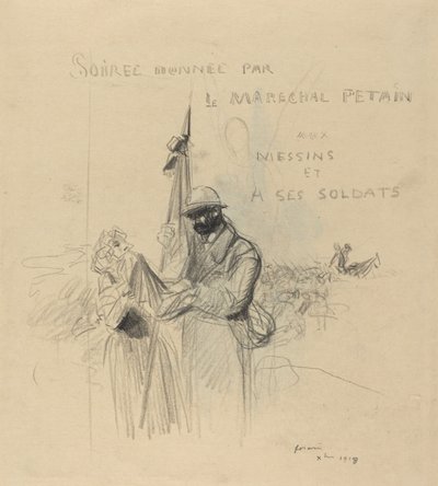 Der Kuss der Fahne, 1918 von Jean Louis Forain