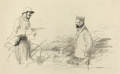 Poilu erkennt deutschen Soldaten an, wahrscheinlich 1918 von Jean Louis Forain