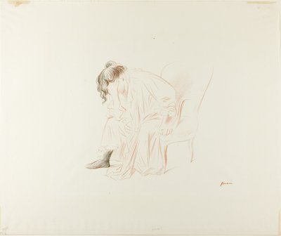 Sitzende Frau, Kopf in der rechten Hand von Jean Louis Forain