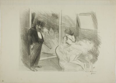 Ankleidezimmer der Tänzerin, Erste Platte von Jean Louis Forain