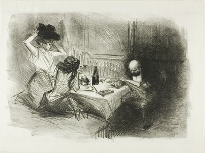 Das private Speisezimmer, fünfte Platte von Jean Louis Forain