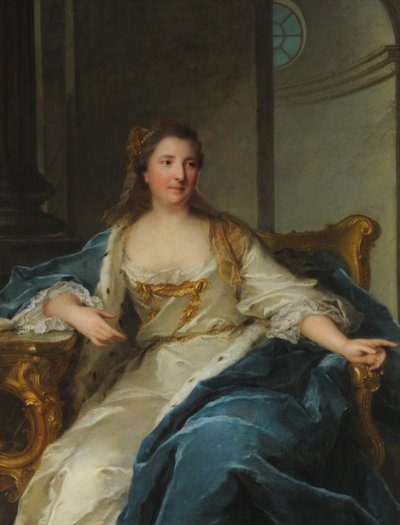Porträt von Prinzessin Caroline von Hessen-Rheinfels-Rotenburg 1714-1741, erste Hälfte des 18. Jahrhunderts von Jean Marc Nattier