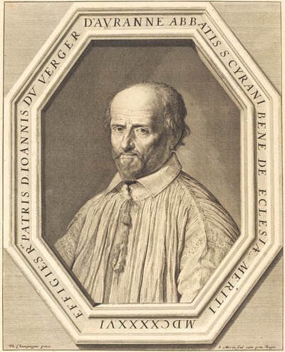Jean Verger de Hauranne von Jean Morin after Philippe de Champaigne