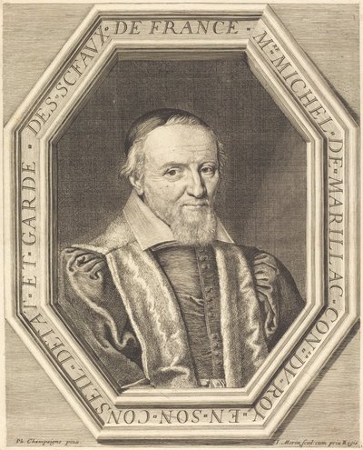 Michel de Marillac von Jean Morin after Philippe de Champaigne