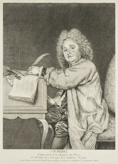 Porträt von Jean-Féry Rebel, Komponist des Königs von Jean Moyreau