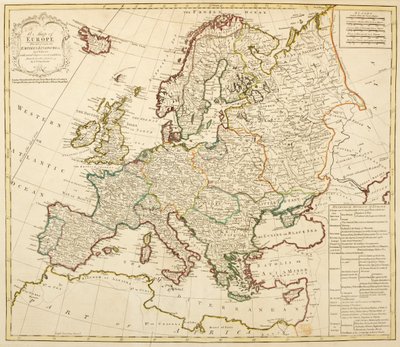 Eine Karte von Europa, unterteilt in seine Reiche und Königreiche, von J. Palairet mit mehreren Verbesserungen und Ergänzungen von D
