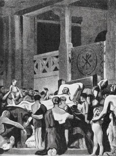 Der Tod der Heiligen Genoveva von Jean Paul (after) Laurens