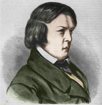 Robert Schumann, deutscher Komponist. Zeichnung von J.B. Laurens. von Jean Paul Laurens