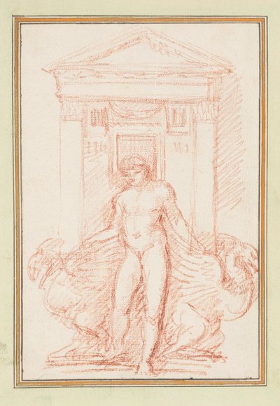 Türöffnung mit nackter Figur und geflügelten Kreaturen von Jean Robert Ango