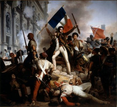 Kämpfe am Hôtel de Ville, 28. Juli 1830 von Jean Victor Schnetz