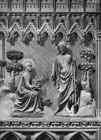 Kathedrale, Innenraum, Chorschranke, Jesus Christus erscheint Maria Magdalena, ca. 1340-51 von Jean and Jean Le Boutellier Ravy