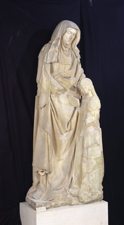 St. Anna unterrichtet die Jungfrau, vom Château des Ducs de Bourbon, Chantelle, ca. 1500-03 von Jean fl.c.1465 c.1516 Guilhomet