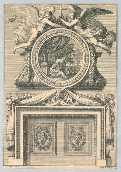 Design für Kamin, aus "Cheminées à la Moderne" von Jean le Pautre
