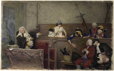 Prozess von Pierrot von Jean or Jehan Georges Vibert