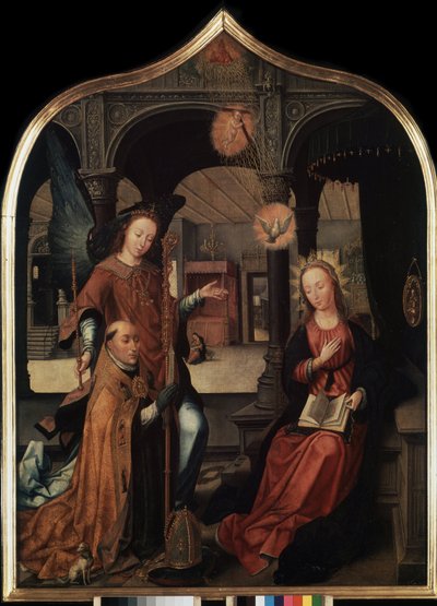 Darstellung der Verkündigung mit dem Stifter Heiliger Wilhelm von Brüssel von Jean the Elder Bellegambe