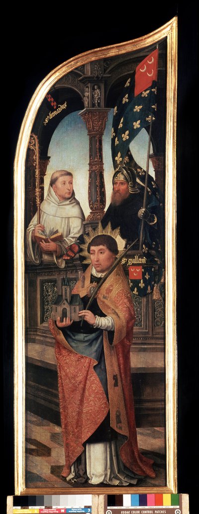 Darstellung des Heiligen Wilhelm von Brüssel, Heiliger Bernhard von Clairvaux von Jean the Elder Bellegambe
