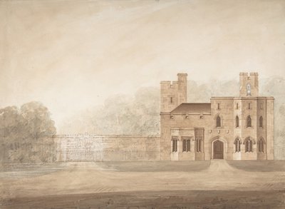 Entwurf für Bishopsgate Lodge, im Windsor Castle, Berkshire, ca. 1820-30 von Jeffry Wyatville