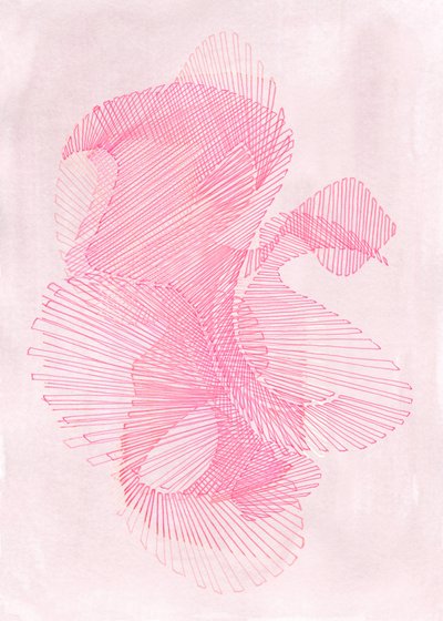 Sanfte Rosa Geometrie von Jenja Braun