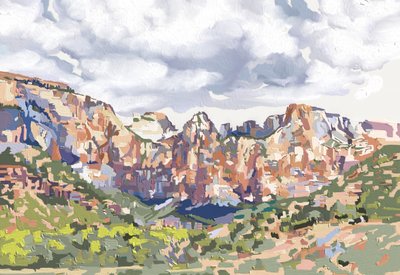 Bunte Berggipfel von Jenna Alheit