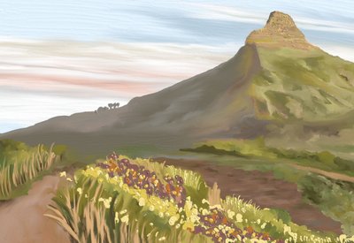 Wildblumen Bergpfad von Jenna Alheit