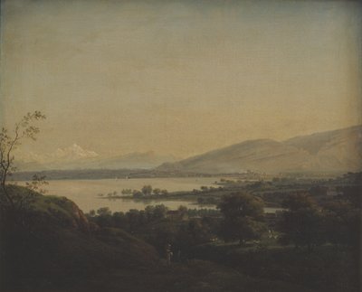 Blick über den Genfersee Richtung Mont Blanc und Genf von Jens Juel