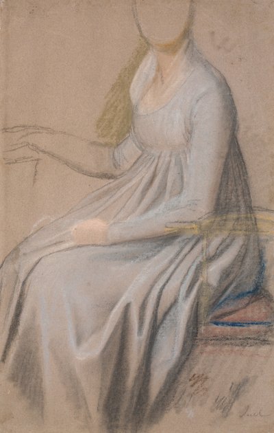 Kleidungsstudie für das Porträt der Gräfin Agnete Marie Rosencrone von Jens Juel