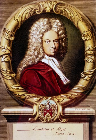 Porträt von Daniel Defoe (Farblithografie) von Jeremiah (after) Taverner