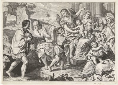 Die Heilige Familie in Gesellschaft von anderen von Jeremias Falck