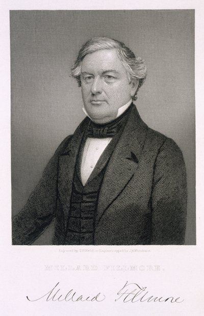 Millard Fillmore, graviert von Thomas B. Welch (1814-74) nach einem Daguerreotyp von Jesse H. Whitehurst