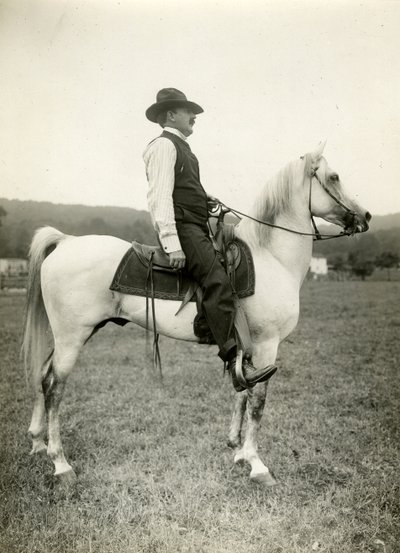 Homer Davenport, Karikaturist auf seinem arabischen Pferd, ca. 1905-12 von Jessie Tarbox Beals