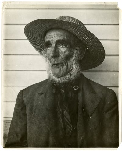 Alter Mann mit Strohhut von Jessie Tarbox Beals