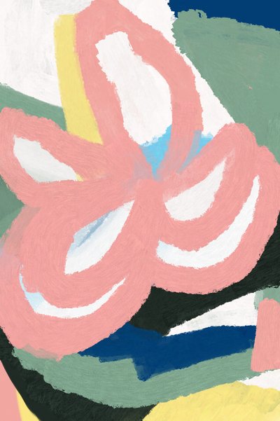 Abstrakte rosa Blüte von Jilli Darling