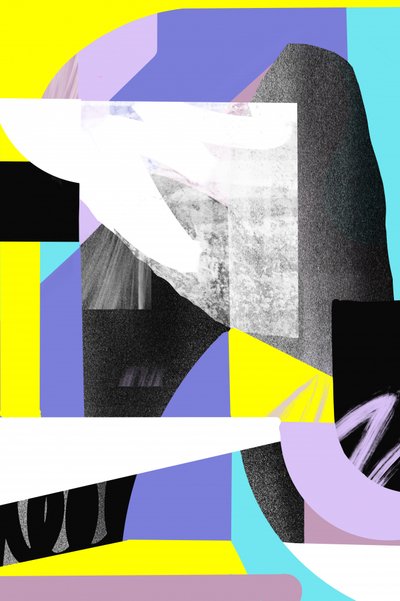 Lebendige geometrische Collage von Jilli Darling