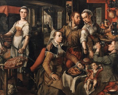 Allegorie der Nachlässigkeit Allegorie der Unvorsichtigkeit, 1563 von Joachim Beuckelaer