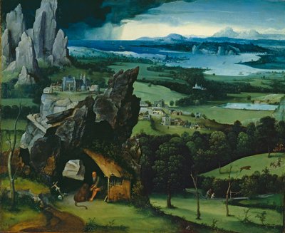Landschaft mit St. Hieronymus, 1516-7 von Joachim Patenier