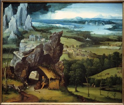 Landschaft mit dem heiligen Hieronymus von Joachim Patinir
