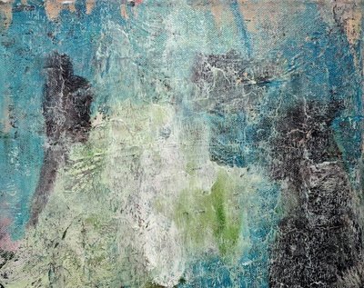 Texturiertes Blau-Grün von Joackim Schou Dahle