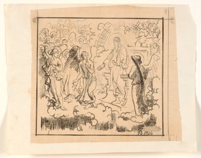 Die Engel auf dem Thron des Herrn von Joakim Frederik Skovgaard