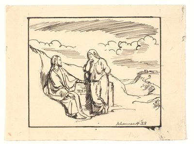 Christus und die samaritische Frau von Joakim Frederik Skovgaard
