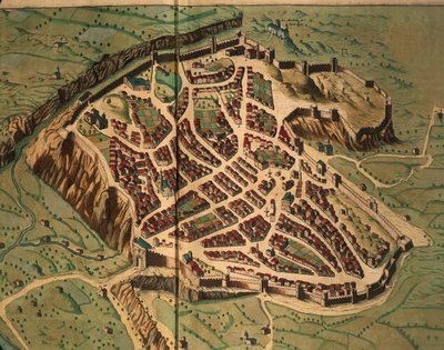 Karte von Acquapendente aus Theatrum civitatum et admirandorum Italiae von Joan Blaeu, Stich von Joan Blaeu