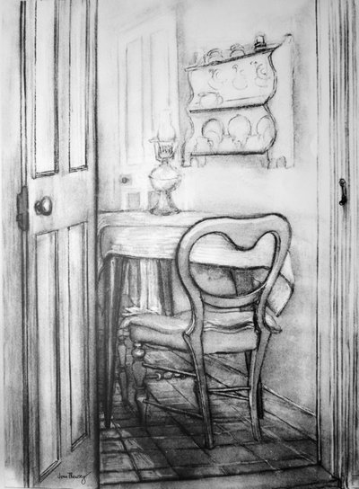 Die Hüttenküche, 1975 von Joan Thewsey