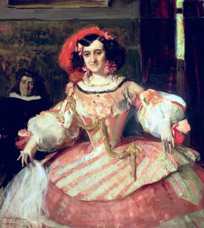 Porträt von Maria Guerrero, Schauspielerin und Direktorin des Teatro Español in Madrid von Joaquín Sorolla