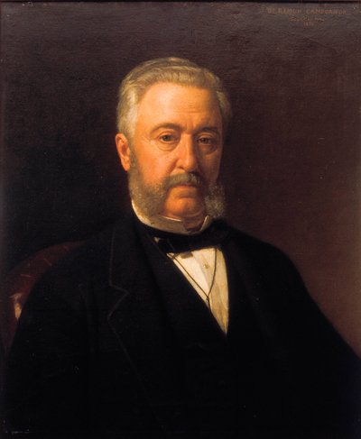 Porträt von Ramon Campoamor (1817-1901), romantischer Dichter. Gemälde von Joaquin Espalter y Rull (1809-1880). 1870er Jahre. Madrid Atheneum. von Joaquín Espalter y Rull