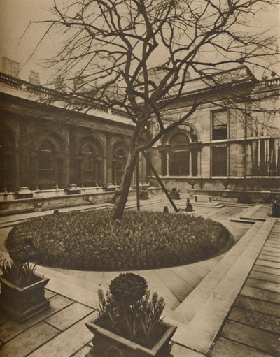 Eine architektonische Inspiration: Der Gartenhof in der Bank of England, um 1935 von Joel