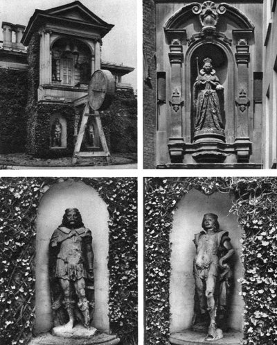 Uhr und Statuen, Kirche St. Dunstan-in-the-West, London, 1926-1927 von Joel