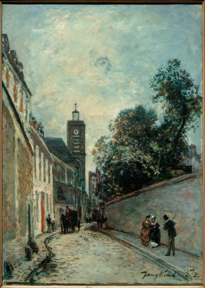 Die Rue de l’Abbé-de-l’Épée und die Kirche Saint-Jacques du von Johan Barthold Jongkind