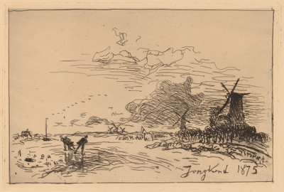Holländischer Kanal, nahe Rotterdam von Johan Barthold Jongkind