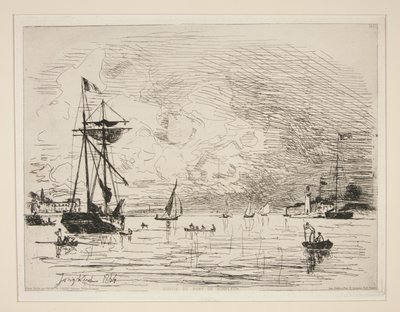 Ausfahrt aus dem Hafen von Honfleur von Johan Barthold Jongkind