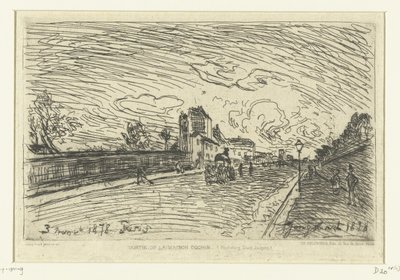 Ausgang des Krankenhauses Cochin (Faubourg Saint-Jacques, Paris) von Johan Barthold Jongkind